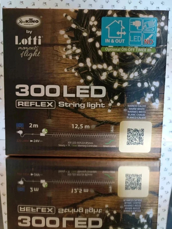 [N3UF] Guirlande LED d'extérieure/intérieure - LOTTI - 300 LED - Blanc chaud - 12,5 mètres | NEUF